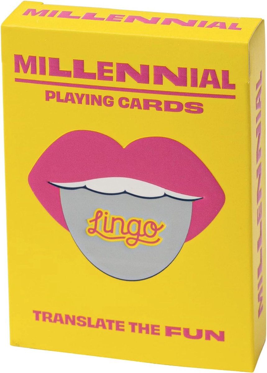 Lingo - Millennial speelkaarten | Reis-flashcards | Leer Millennial Slang-woordenschat op een leuke en gemakkelijke manier | 52 essentiële vertalingen